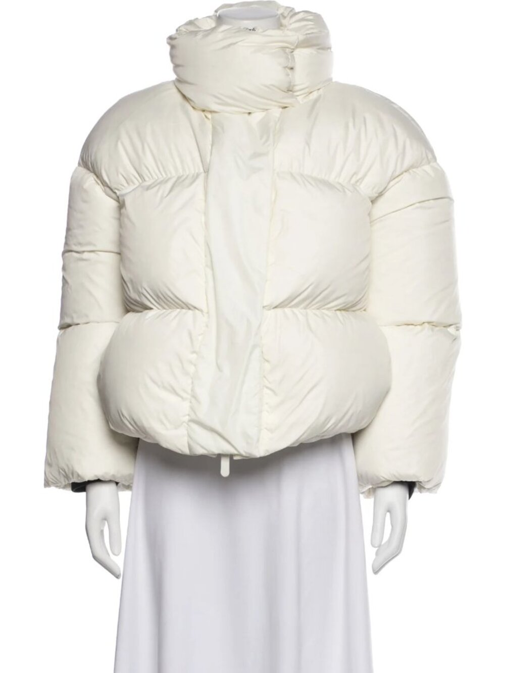 Khaite Puffer Jacket Size Small in White Ivory - Picture 4 of 6